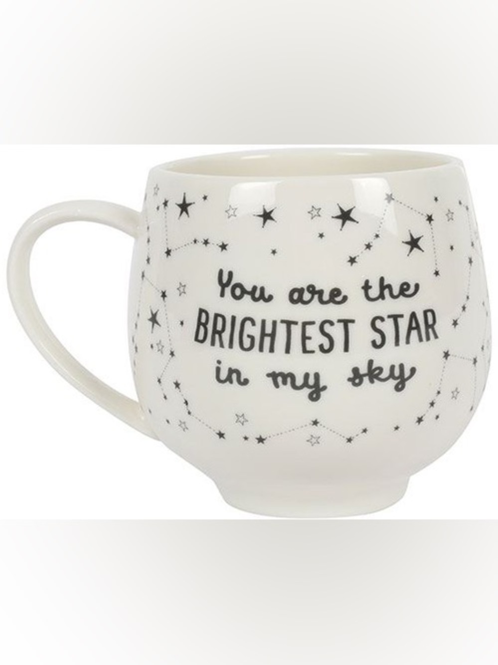 White 'Brightest Star' Ceramic Mug - NEW with box